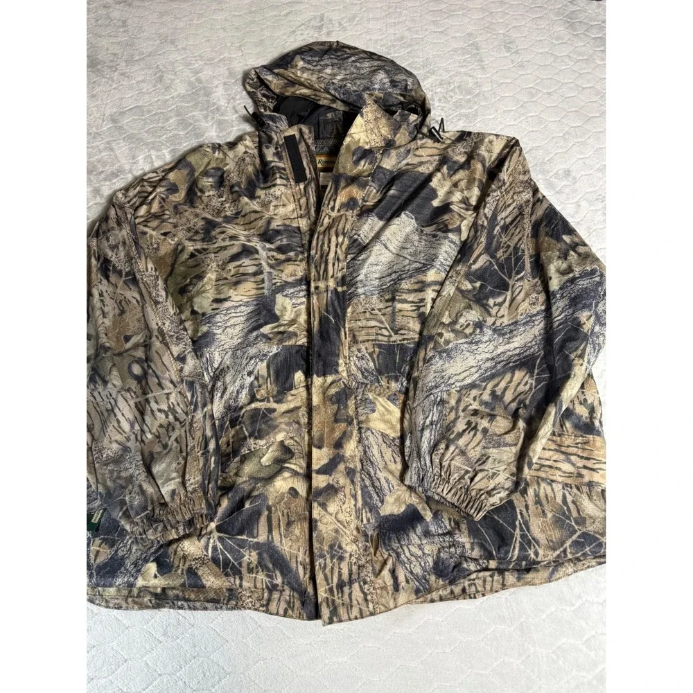 Remington Vintage Que Motor Hunting Jacket Mens XXL Camo Full Zip Lightweight